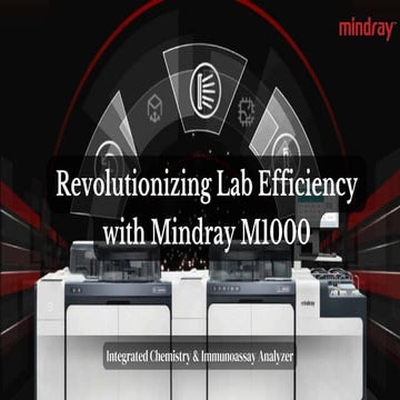Revolutionizing Laboratory Efficiency: Introducing the Mindray M1000 ...