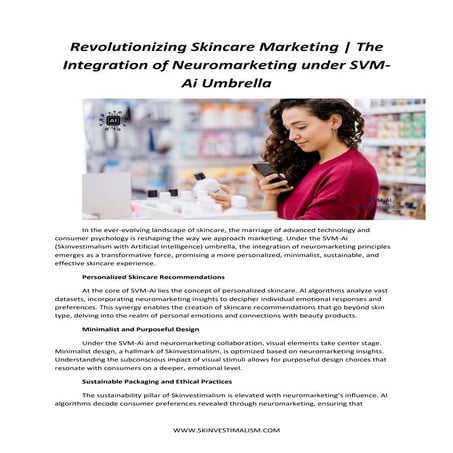Revolutionizing Skincare Marketing | The Integration of Neuromarketing under SVM-Ai Umbrella