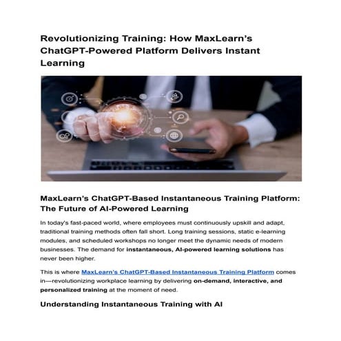 Revolutionizing Training_ How MaxLearn’s ChatGPT-Powered Platform ...