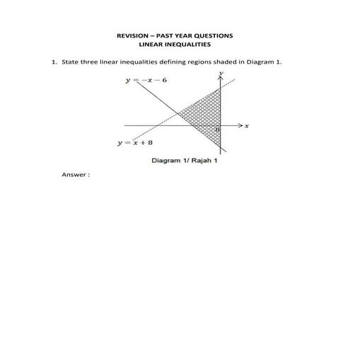 LINEAR INEQUALITIES IN TWO VARIABLES