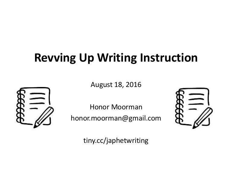 Revving up writing instruction
