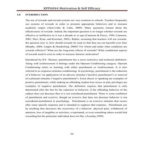 Reward and punishment