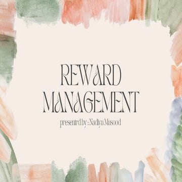 Reward Management in education for improve learning
