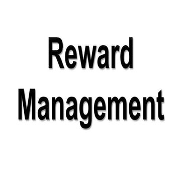 Reward mangement