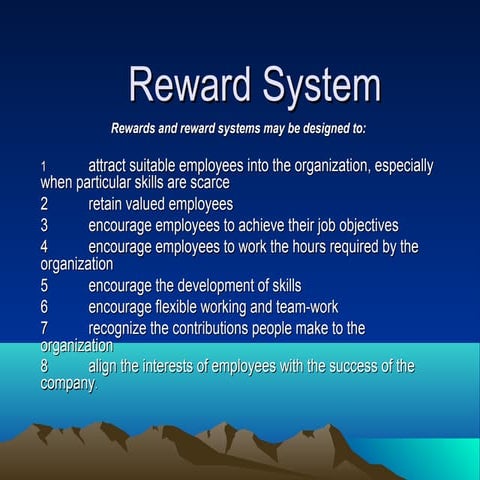 Reward system