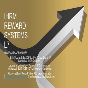 Reward systems in International Human Resources Management