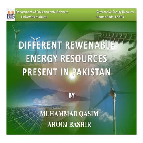 Renewable energy resources in Pakistan | PDF
