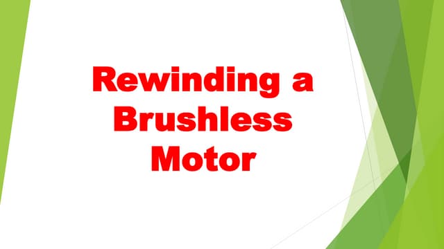 Rewinding a bldc motor