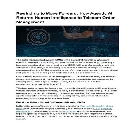 Rewinding to Move Forward How Agentic AI Returns Human Intelligence to Teleco...