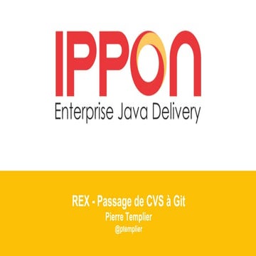 REX - Passage de CVS à Git | PDF