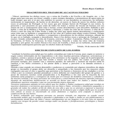 Textos de la España de los Reyes Católicos