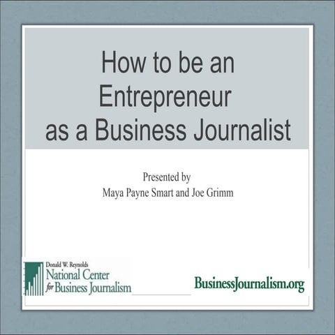 Entrepreneurial Journalism - Day Four
