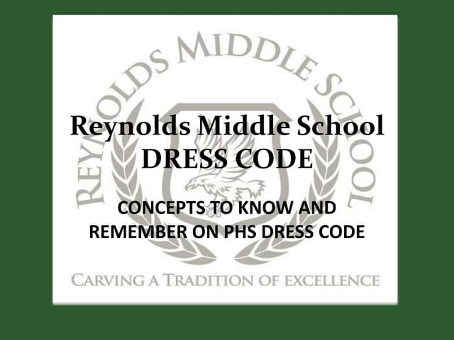 Reynolds Middle Schoo Dress and Goo...
