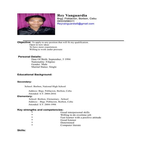 REYSUME REY VANGUARDIA | RTF