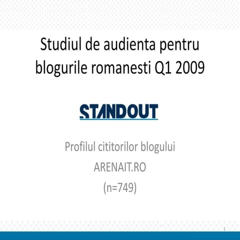 Rezultate Studiu Arenait