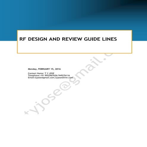 Rf design and review guidelines