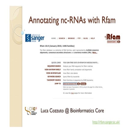 Annotating nc-RNAs with Rfam