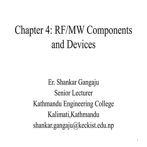 Rf and microwave components and devices