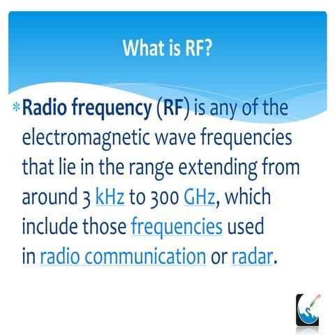 Fundamental of Radio Frequency