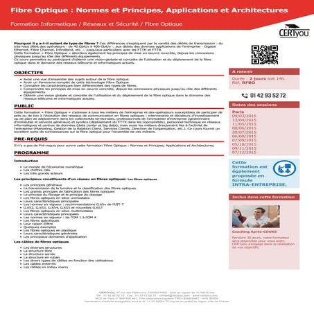 Rfbo formation-fibre-optique