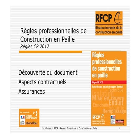 Règles professionnelles de construction en Paille (CP 2012)