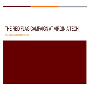 Red Flag Campaign @ vt 2014