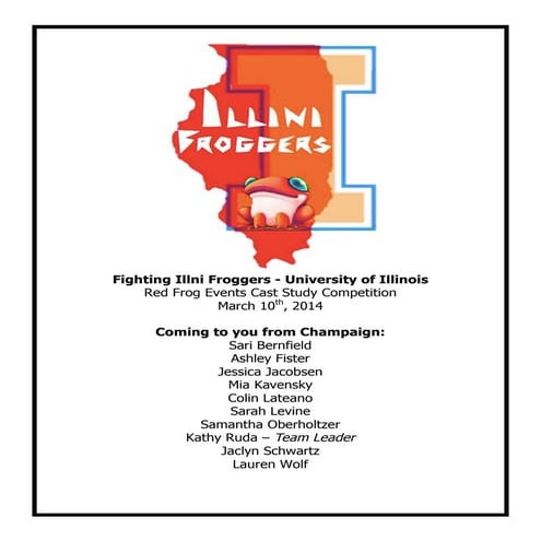 Red Frog Events Case Competition | PDF
