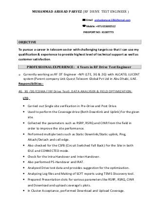 telecom engineer cv