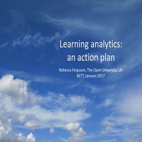 Learning analytics action plan