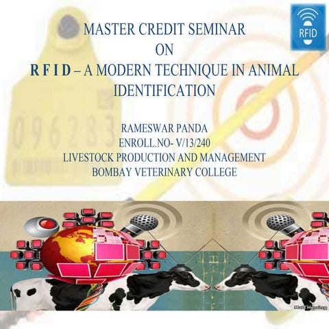 Rfid  a modern technique in animal identification