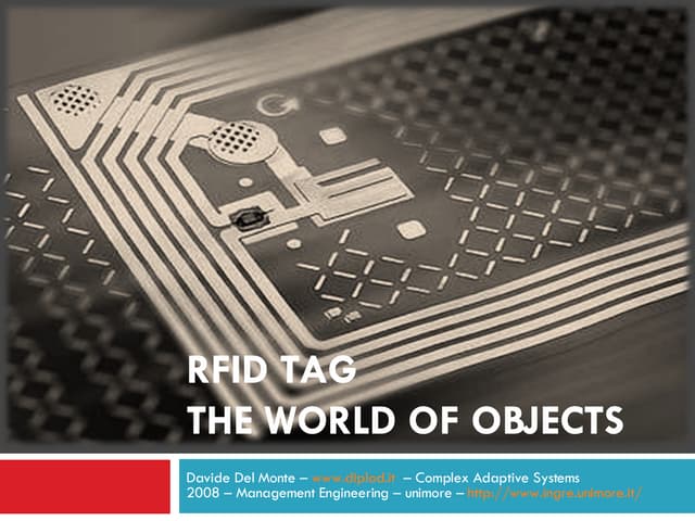 RFID tag - technology and scenarios