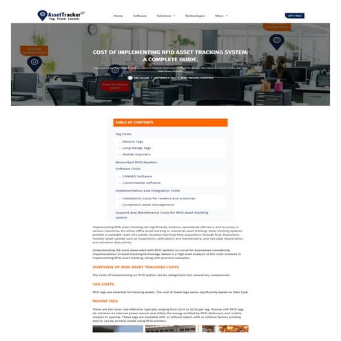 Cost of implementing RFID Asset Tracking: A complete guide. | PDF