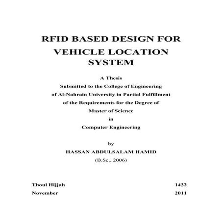 RFID based design for vehicle location system