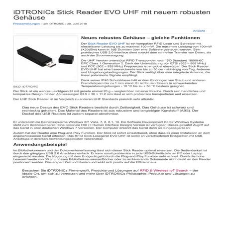 Product Catalogue iDTRONIC Professional RFID | PDF