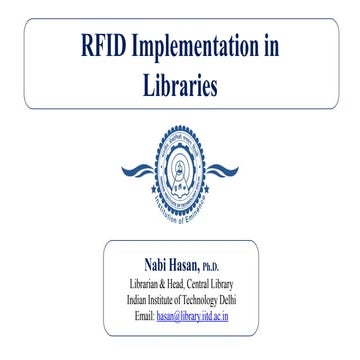RFID implementation in libraries