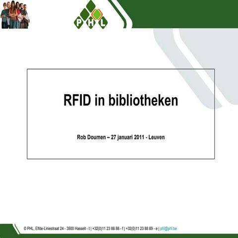 Rfid in bibliotheken   27 januari 2011 - leuven