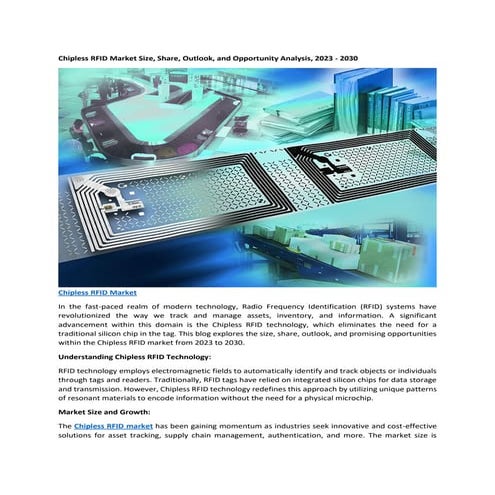 Chipless RFID Market | PDF