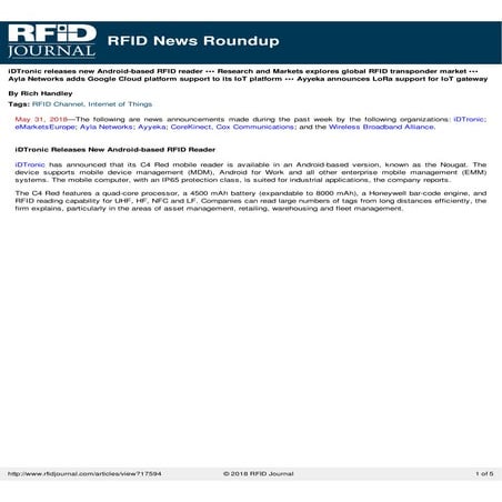 Product Catalogue iDTRONIC Professional RFID | PDF