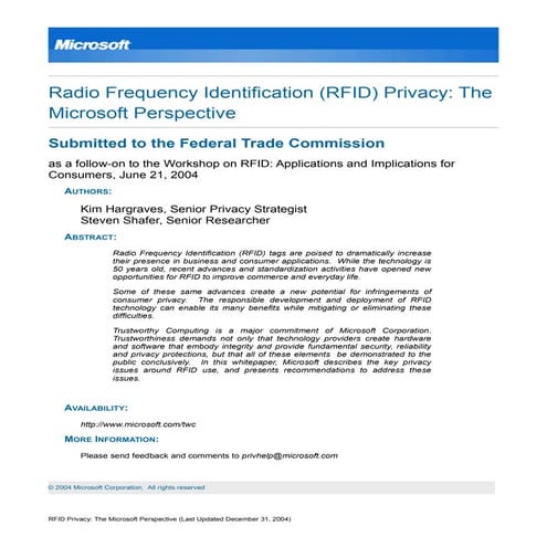 Rfid applications in manufacturing | PDF