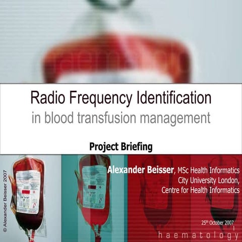 RFID in Blood Transfusion Project Briefing | PPTX
