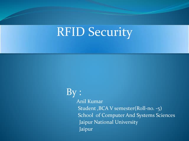 RFID security ppt