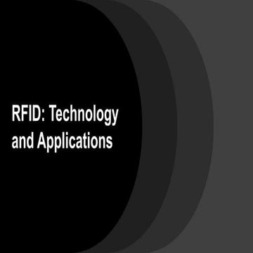 Rfid  technology and applications