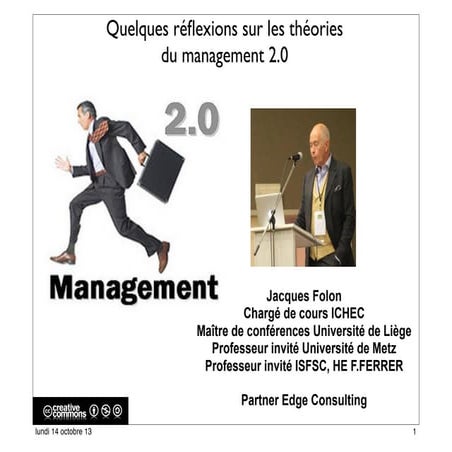 Réflexions (pdf) sur qq théories managériales 