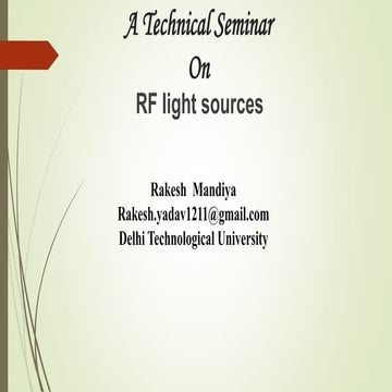 Rf light sources