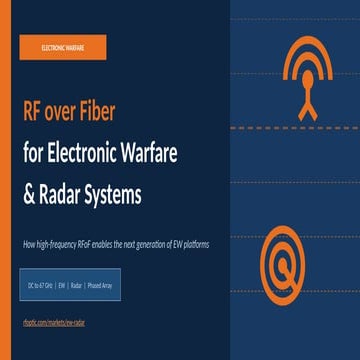 RF over Fiber for Electronic Warfare & Radar Systems: High-Frequency ...