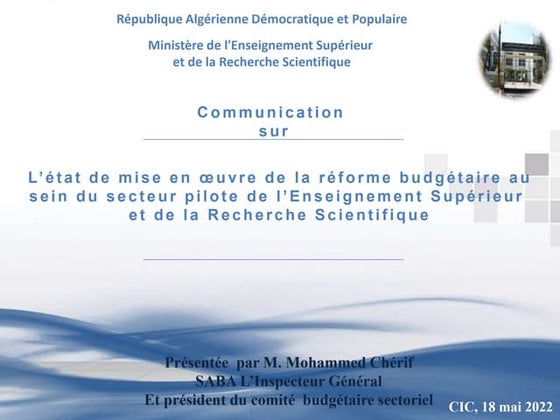 réforme budgétaire  DANS LES ENTREPRISES industrielles