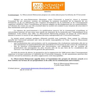 Réforme des universités   le contre...