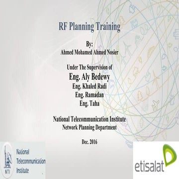 RF Planning Training