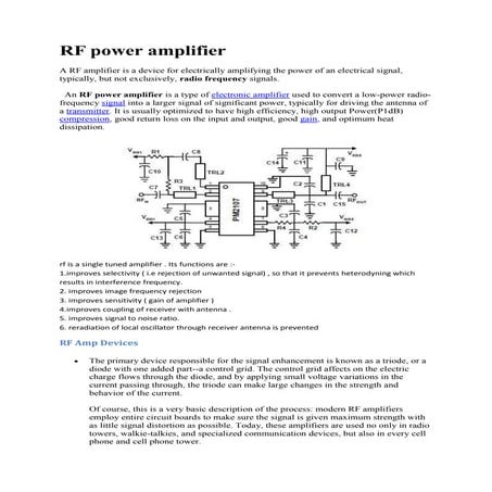 Rf power amplifier