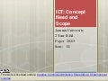 ICT concept need and scope